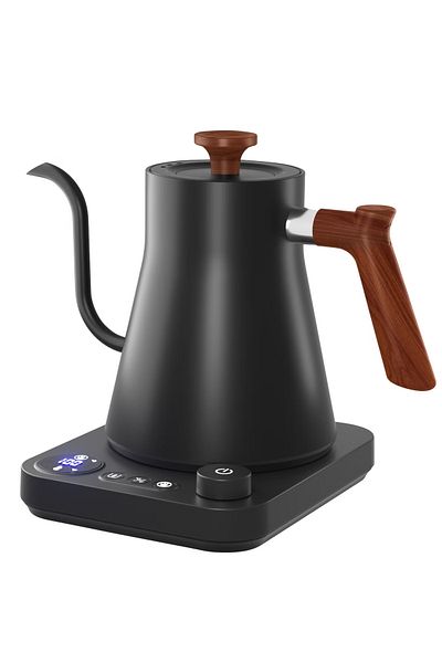 ET-LIFE Electric Gooseneck Kettle 900ml 1200W Water Kettle, 304 Stainless Steel Coffee and Tea Pot