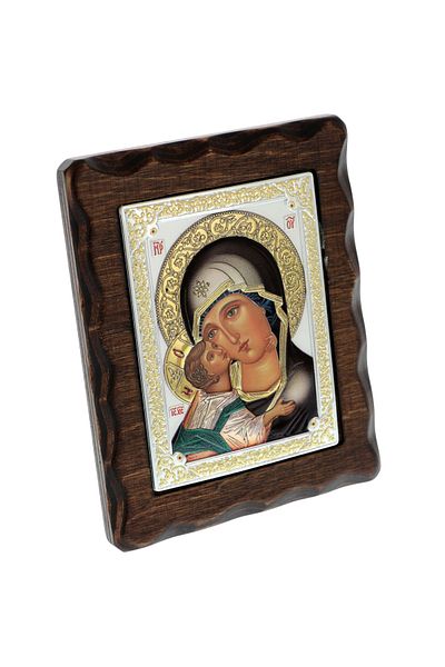 GiftExpress Icoana argintata Sfanta Fecioara din Vladimir 15cm