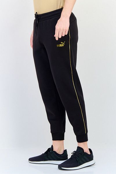 Puma Men Sportswear Fit Brand Logo Outdoor Sweatpants, Black