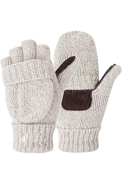 COOYA Outdoor Knitted Gloves, Warm and Insulated, Unisex, Suitable for Outdoor Sports and Travel, Gray