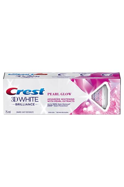 CREST 3d White Brilliance Pearl Glow Toothpaste 2 X 75 ml Radiant Whitening & Enamel Protection