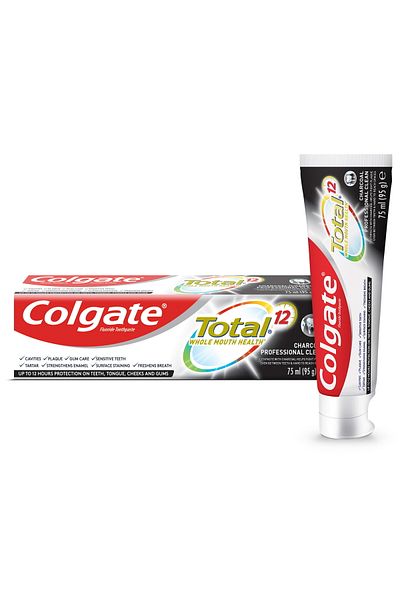 Colgate Total 12 Hour Protection Charcoal Deep Clean Toothpaste 75 ml