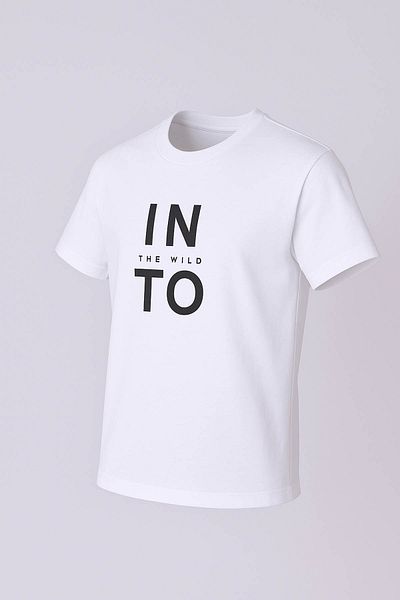 trender Мъжка тениска с принт Into Oversize бяла