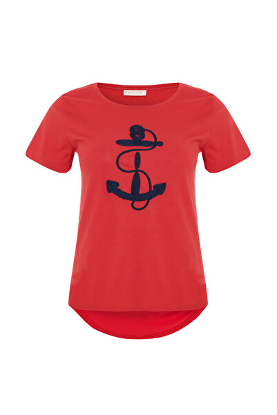 Mudo MARİN NAKIŞLI BİSİKLET YAKA T-SHIRT