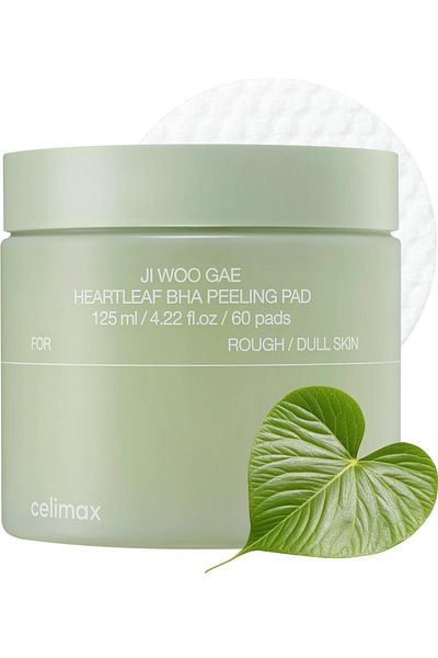 Celimax Ji.Woo.Gae Heartleaf BHA Peeling Pad - Exfoliating & Moisturizing Toner (60 Pads)