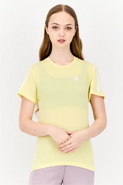 adidas Women Sportswear Fit Short Sleeve Running T-shirt, Light Yellow