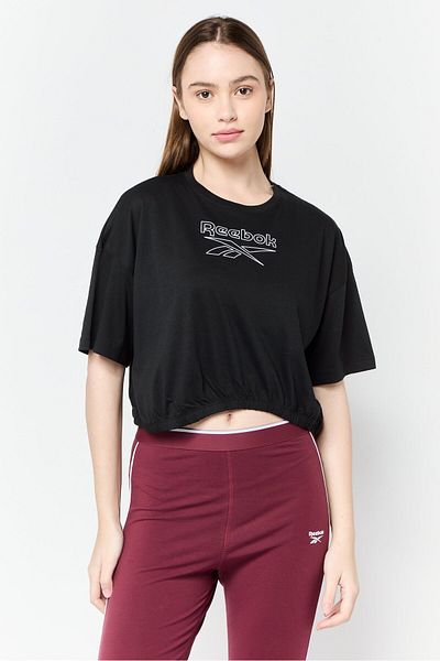 Reebok Women Sportswear Fit Short Sleeve Boxy T-Shirt, Black