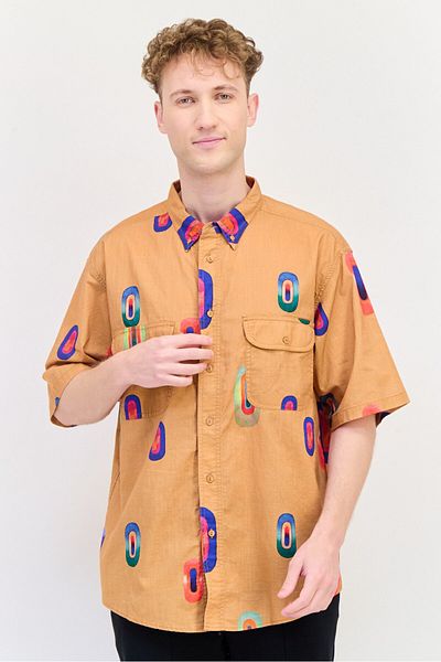 Levi's Men Regular Fit Short Sleeves Printed Casual Shirt, Multicolor