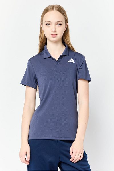 adidas Women Sportswear Fit Short Sleeve Training Polo Shirt, Shadow Navy