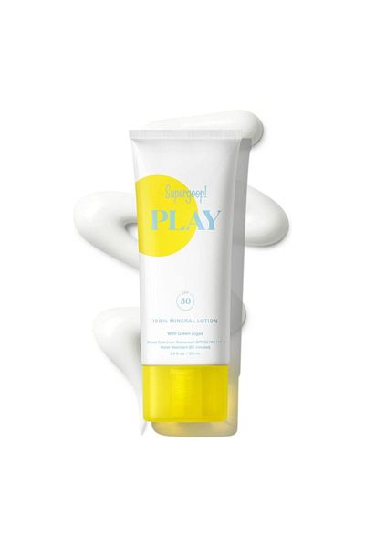 SUPERGOOP! Supergoop! PLAY 100% Mineral Lotion - 3.4 fl oz - Broad Spectrum SPF 50 Sunscreen for Face & Body