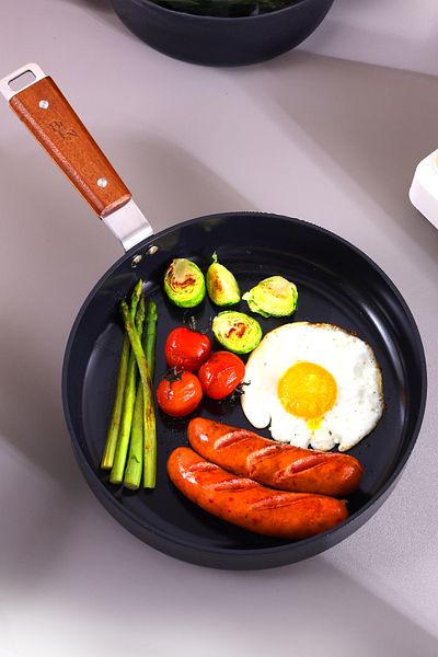 NEOFLAM Bıen Aluminum Cast Wok Pan, Black 20cm