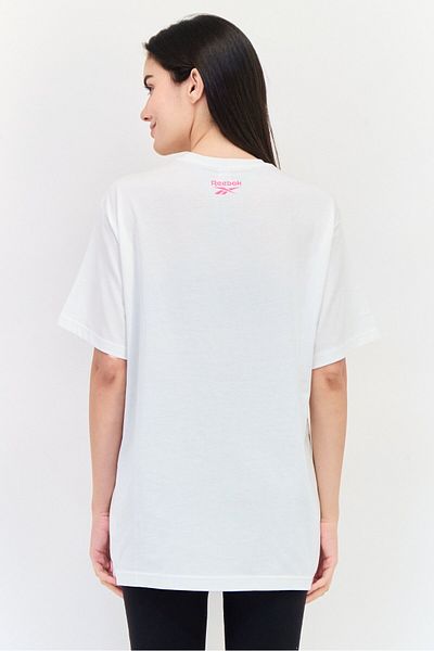 Reebok Women Sportswear Fit Short Sleeves Outdoor T-Shirt, White