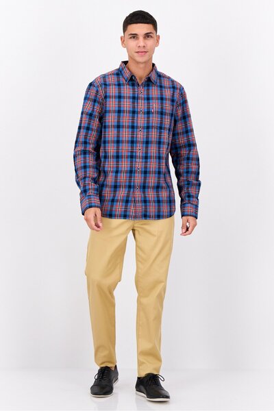 Levi's Men Slim Fit Long Sleeves Plaid Casual Shirt, Multicolor
