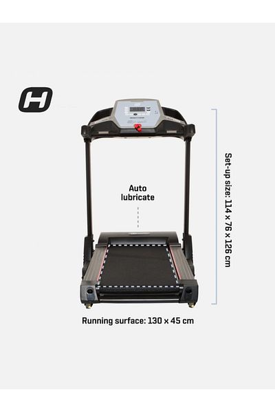 BODY TONES Bodytone Folding Treadmill, Black, 126 cm, DT14