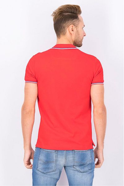 Diesel Men Regular Fit Short Sleeves Embroidered Polo, Red