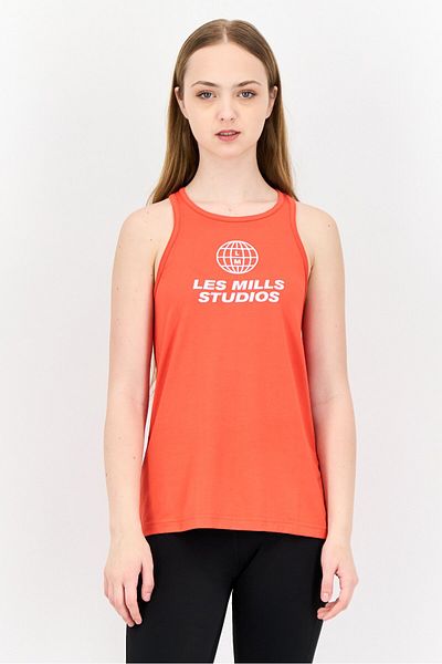 Reebok Women Sportswear Fit Sleeveless Running Tank Top, Neon Red