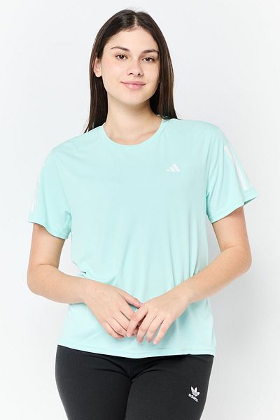 adidas Women Sportswear Fit Short Sleeve Running T-Shirt, Turquoise