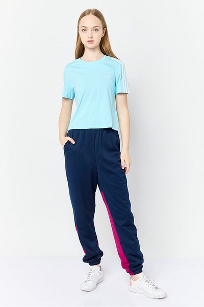adidas Women Sportswear Fit Short Sleeve Training T-shirt, Sky Blue