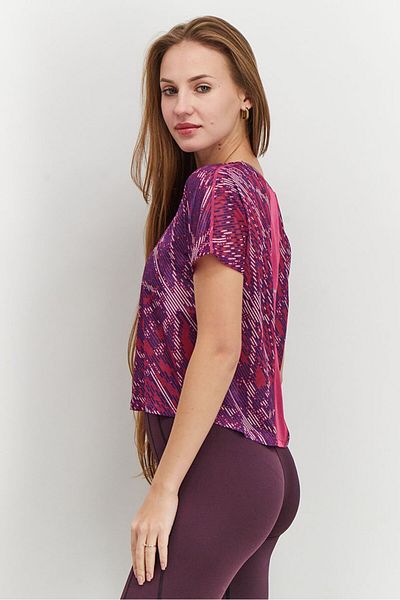 Asics Women Relax Fit Short Sleeves Running T-shirt, Purple Combo