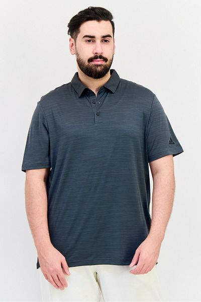 adidas Men Sportswear Fit Short Sleeve Training Polo Shirt, Dark Grey