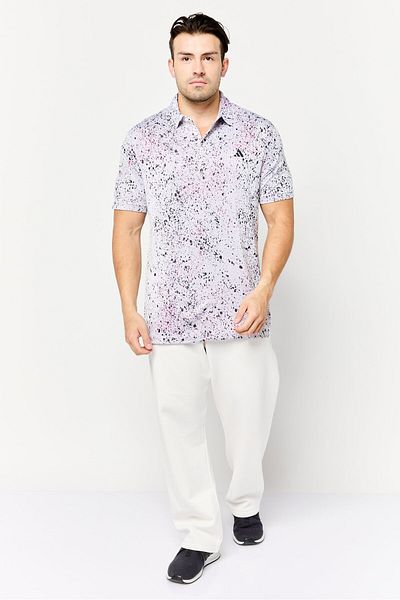 adidas Men Sportswear Fit Short Sleeve Outdoor Polo Shirt, Multicolor