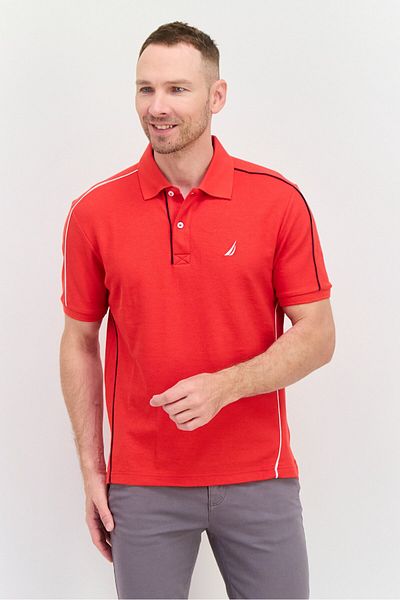 Nautica Red Men's Polo Neck T-Shirt N1M01645