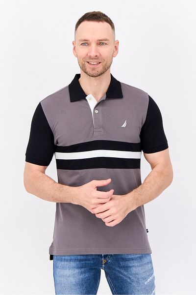 Nautica Men Regular Fit Embroidered Logo Short Sleeve Polo Shirt, Multicolor