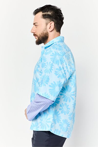 collusion Men Regular Fit Long Sleeves Floral Print Casual Shirt, Multicolor