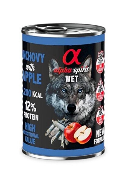 Alpha Spirit Yetişkin Köpek Konservesi Hamsili Elmalı 400 gr