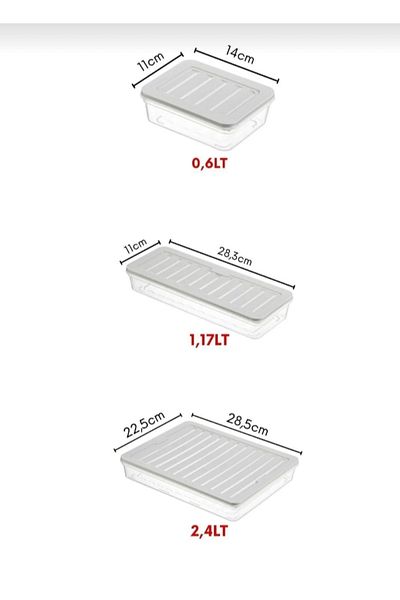 VİZYON Refrigerator Organizer Freezer Organizer Freezer Compatible Storage Container Breakfast