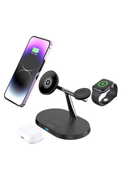 Forever Wireless Charging Station, 15W, 3 in 1, Magsafe, Advanced Protection