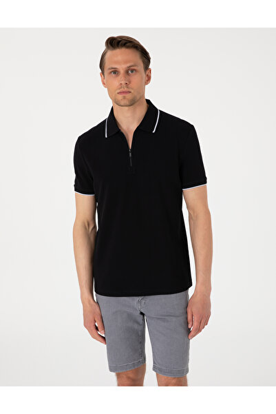 Pierre Cardin Siyah Slim Fit Polo Yaka Tişört 50307516-VR046