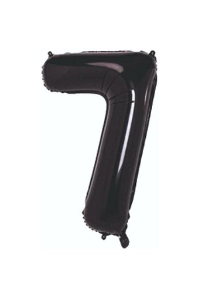 TATLI GÜNLER 26" 74 cm Foil Balloon Number 7 Matte Black