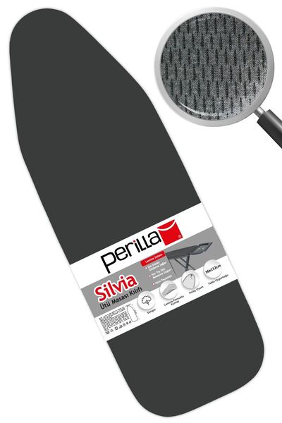 Perilla Silvia Orijinal Nefes Alabilen Lamine Ütü Masası Kılıfı Antrasit