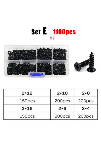 Choice1 مجموعة E M2، 1100 قطعة، علبة واحدة، تشكيلة متنوعة من رؤوس المفكات: M1...