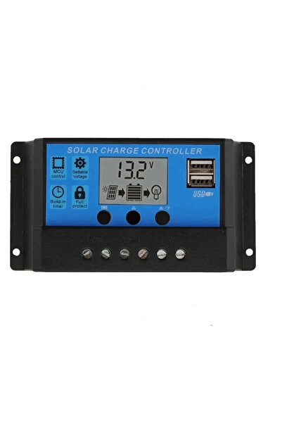 Hubstein 10A Dijital Solar Şarj Akü Kontrol Cihazı Güneş Enerjisi Usb li