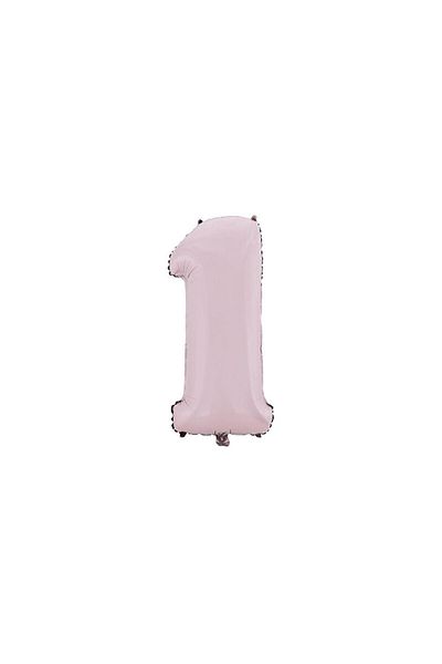 TATLI GÜNLER 26" 74 cm Foil Balloon Number 1 Matte Pink