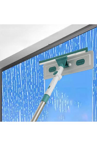 Viyogo Window wiper with 2 microfiber cloths, 180° rotating, adjustable telescopic handle, 1-1.7m