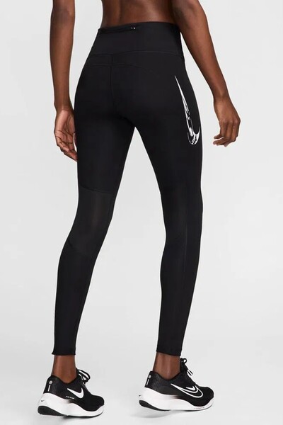 Nike Dri Fit Fast Mid Rise 7/8 Leggings Tight Women's 3 Pocket Sports Leggings Black
