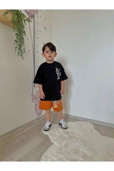 RAPAPA Boy's Short Sleeve Summer Bottom Top Shorts Set 1206t