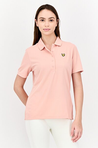Lyle & Scott Women Regular Fit Brand Logo Short Sleeves Polo, Pink