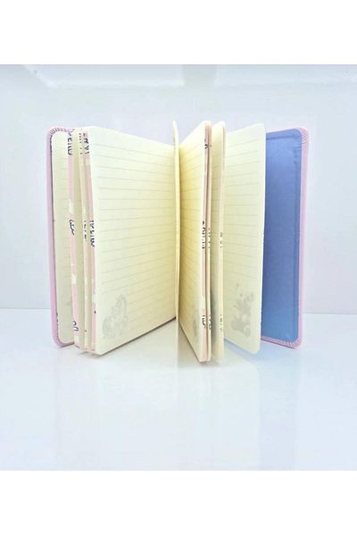 Micro دفتر ملاحظات لطيف بتصميم رول جيرلز بغلاف صلب – أزرق