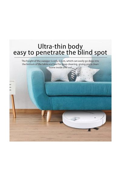 MACON Automatic Mini Robot Vacuum Cleaner – Ultra Slim, Tangle-free, Powerful Suction