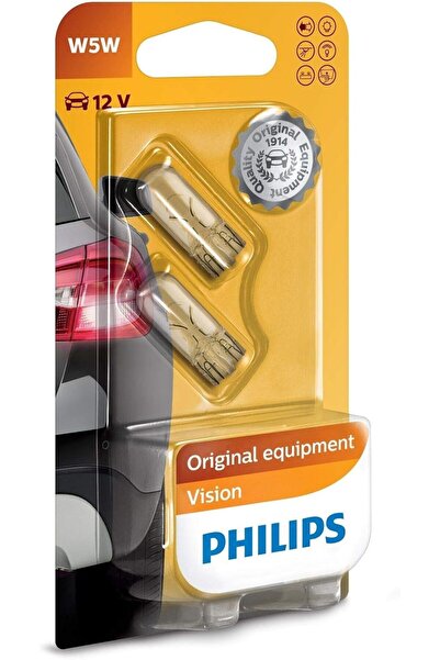 Philips W5W Sinyal Lambası, 2'Li Blister Original Vision