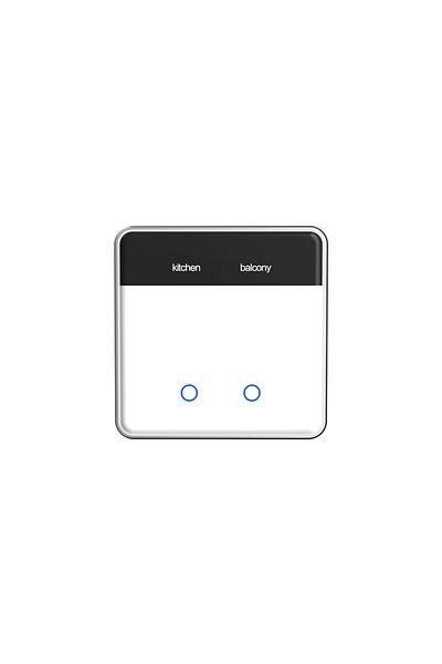 zemismart 2 Gangs Diy Name Switch Eu Type Zigbee Smart Display Screen Touch Light Switch Works With