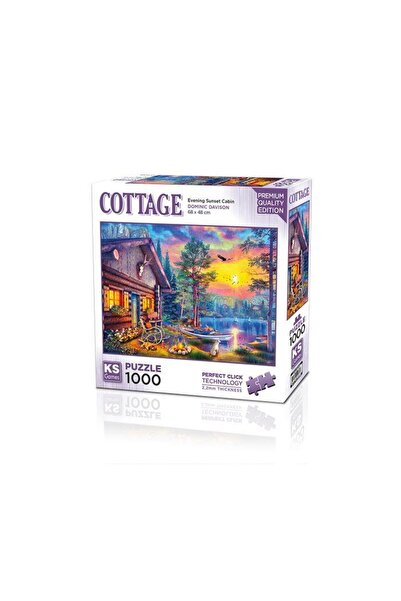 Ks Puzzle Evening Sunset Cabin Puzzle 1000 Parça