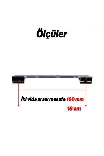 Badem10 Afra (160 mm - 16 cm) Mobilier din metal cromat Sertar de bucătărie Dulap Dulap Capac mâner Mâner Mâner