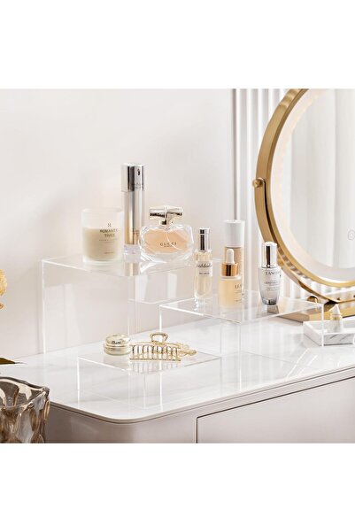 Generic Food Risers for Buffet Table, 3PCS Clear Acrylic Cube Display Nesting Risers with Hollow Bottoms