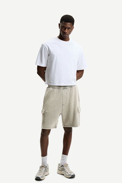 Bershka Plush cargo Bermuda shorts
