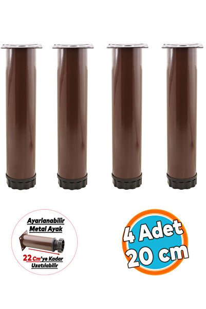 NZB Mobilya Kanepe Baza Koltuk Metal Destek Ayağı Ayarlanabilir Kahverengi Ay...